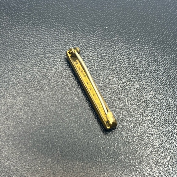 Victorian etched flowers seed pearl gold filled bar brooch pin c clasp antique - Picture 10 of 12